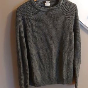 H&M mens grey knit sweater